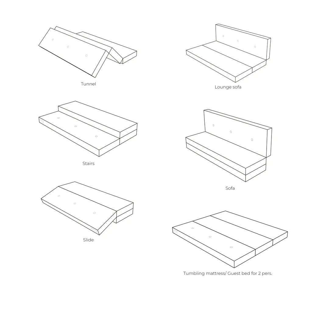 by KlipKlap KK 3 Fold XL - Deep Green/Light Green (Stor foldemadras)