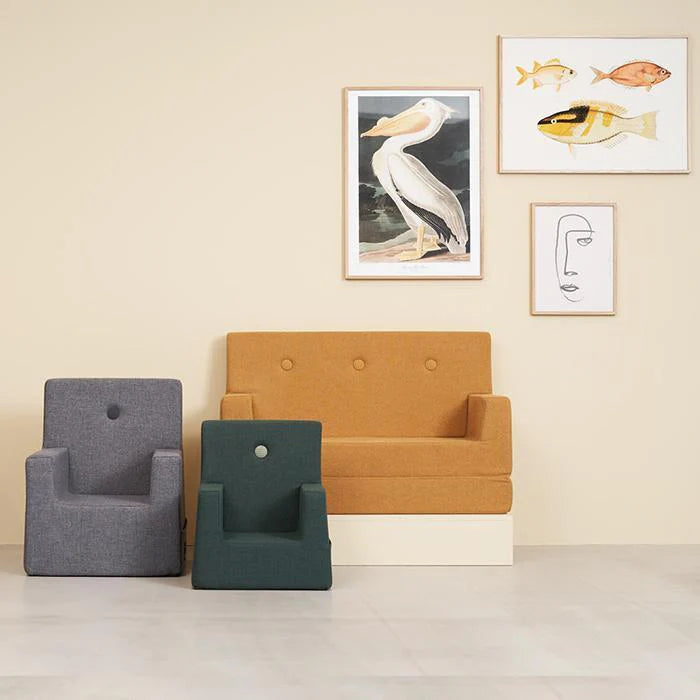 by KlipKlap KK Kids lille legesofa – Mustard/Mustard