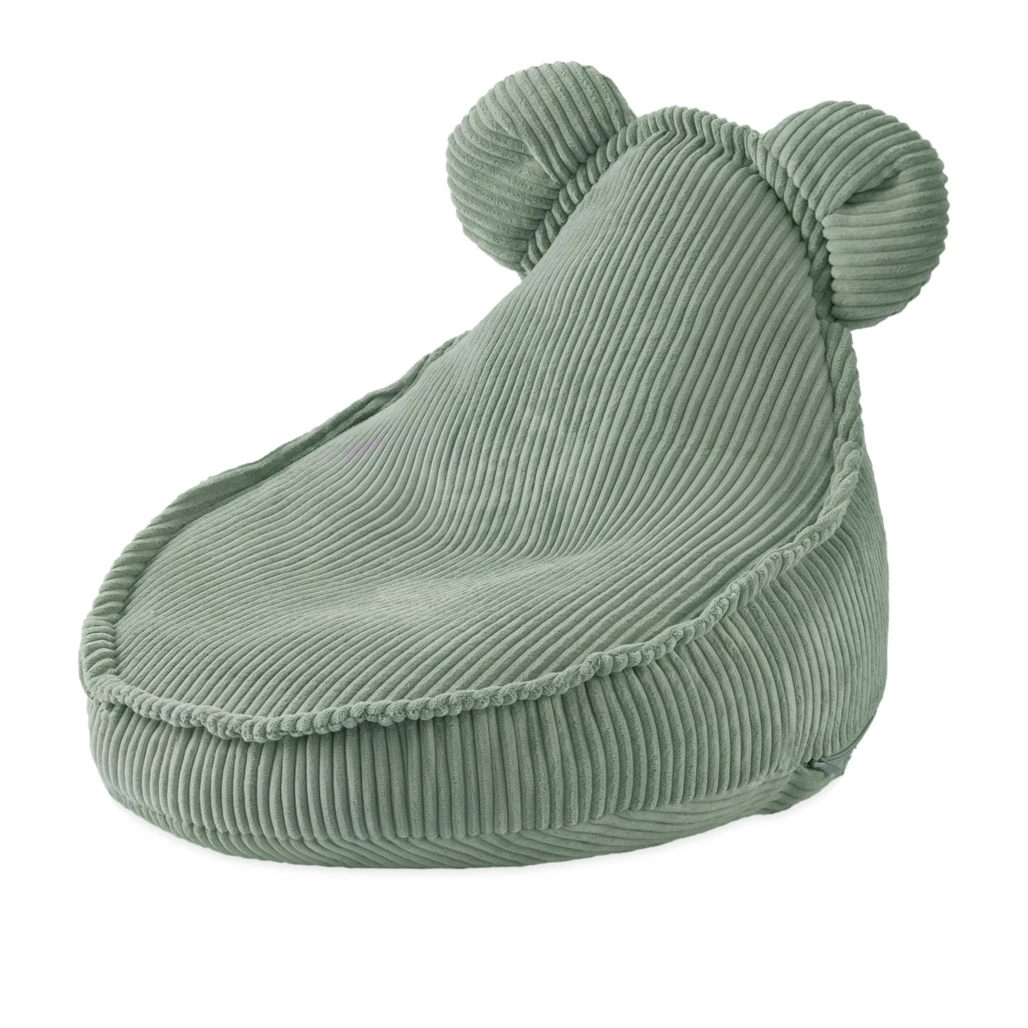 Plush Nest Huggy Bear sækkestol – 68x45 cm, olivengrøn, fløjl