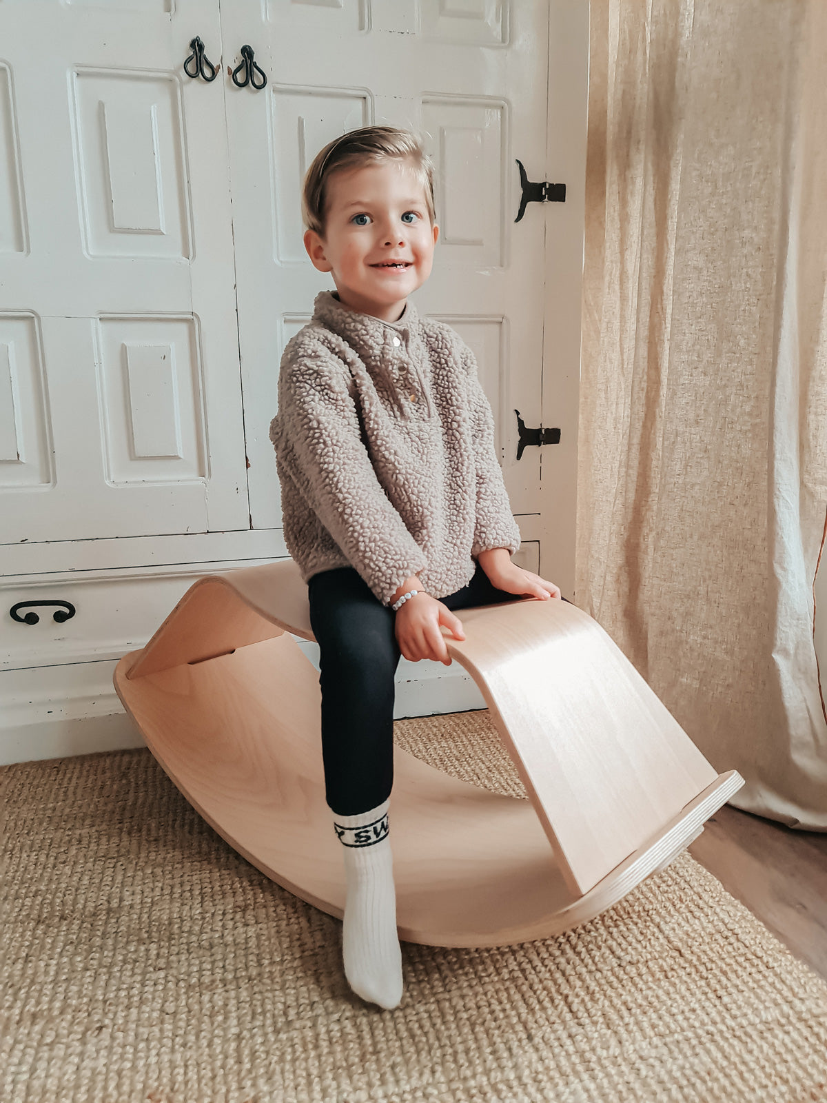 Curve Lab – Rocking Stool & Perfect Arc Balance Board – Natur