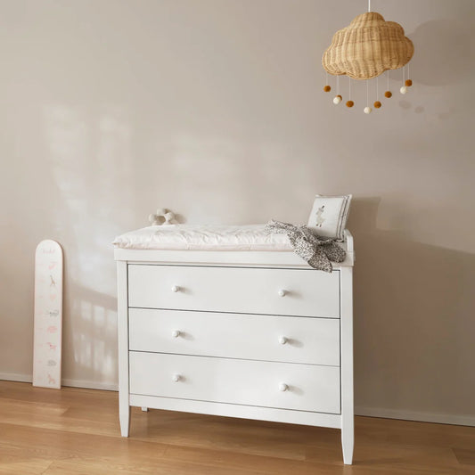 Isle of Dogs Design puslebord med kommode i træ – hvid