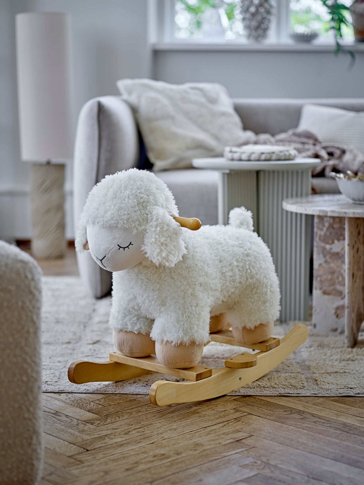 Bloomingville MINI Laasrith Gyngehest – Får – Hvid