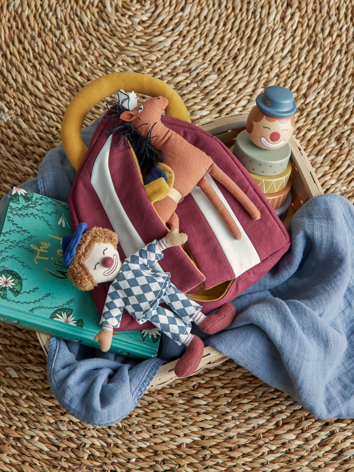Bloomingville MINI Theobald Bamse – Cirkusleg – Rød – Bomuld