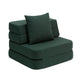 by KlipKlap KK 3 Fold Sofa Single Soft – Deep Green/Light Green (foldemadras)