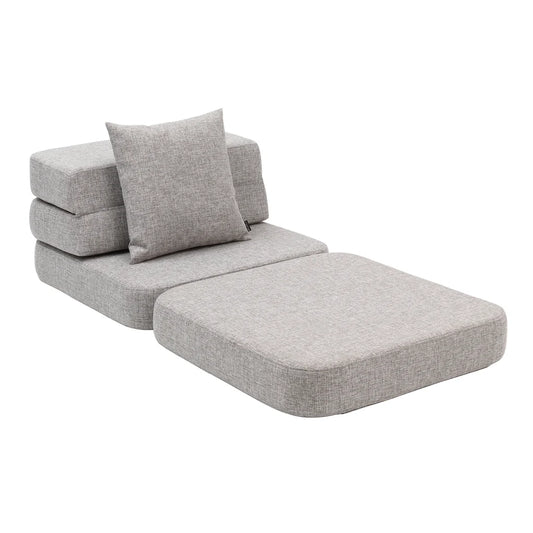 by KlipKlap KK 3 Fold Sofa Single Soft – Multi Grey/Grey (foldemadras)