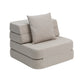by KlipKlap KK 3 Fold Sofa Single – Beige/Sand (foldemadras)