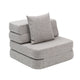 by KlipKlap KK 3 Fold Sofa Single – Multi Grey/Grey (foldemadras)