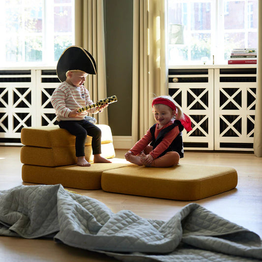 by KlipKlap KK 3 Fold Sofa Single – Mustard/Mustard (foldemadras)