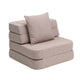 by KlipKlap KK 3 Fold Sofa Single Soft – Rose/Rose (foldemadras)