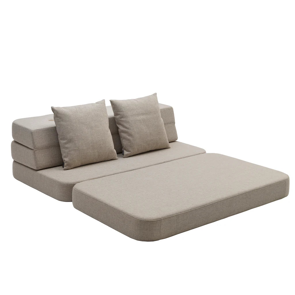 by KlipKlap KK 3 Fold Sofa XL Soft Beige/Sand (foldemadras)