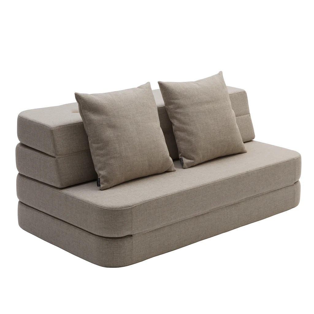 by KlipKlap KK 3 Fold Sofa XL Soft Beige/Sand (foldemadras)