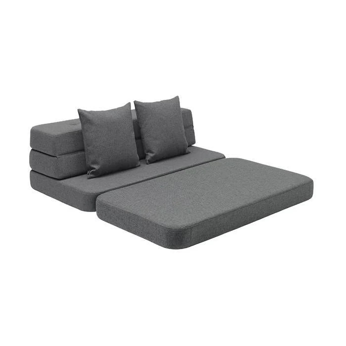 by KlipKlap KK 3 Fold Sofa XL Soft – Blue Grey/Grey (foldemadras)