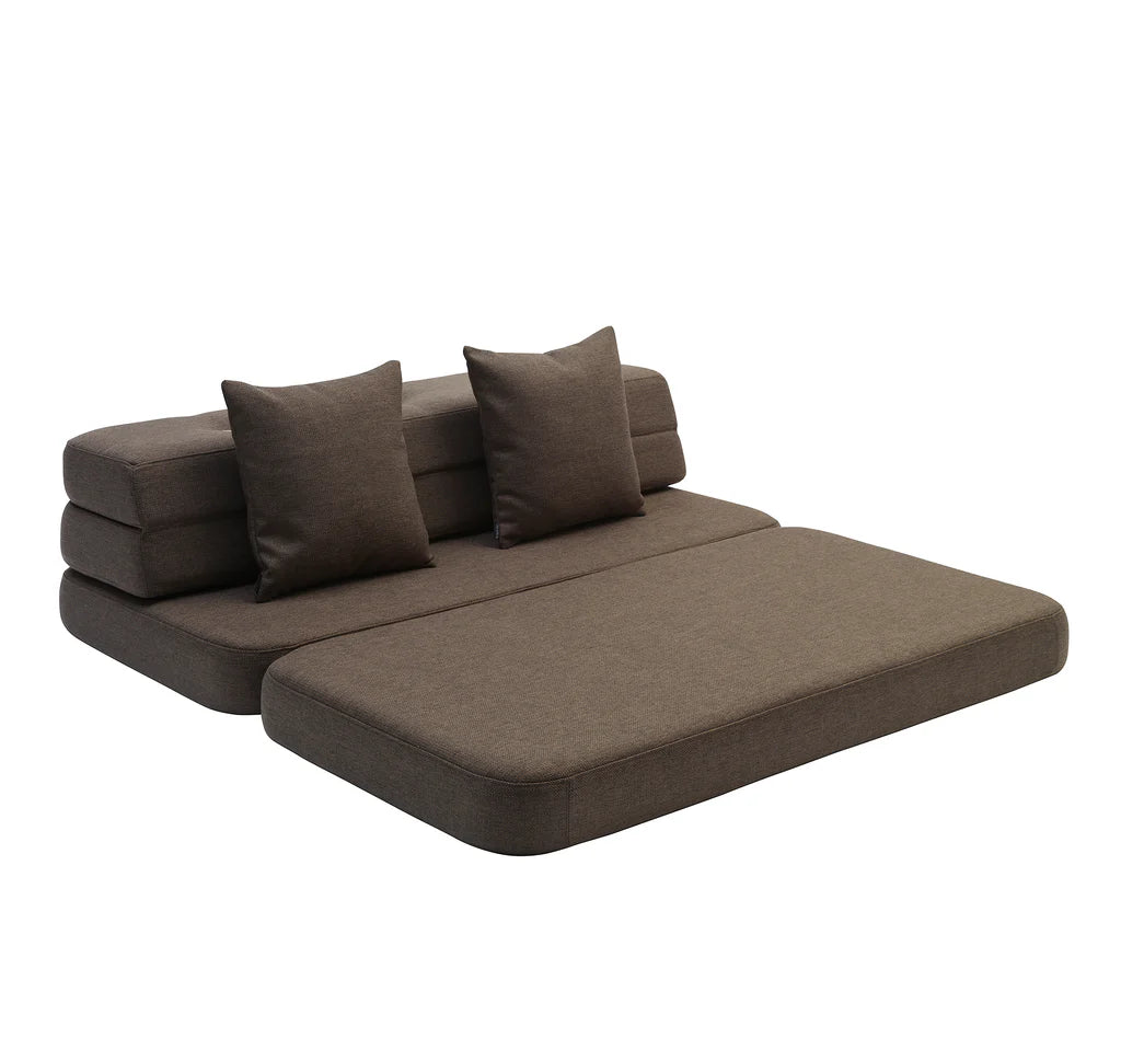 by KlipKlap KK 3 Fold Sofa XL Soft – Brown/Sand (foldemadras)