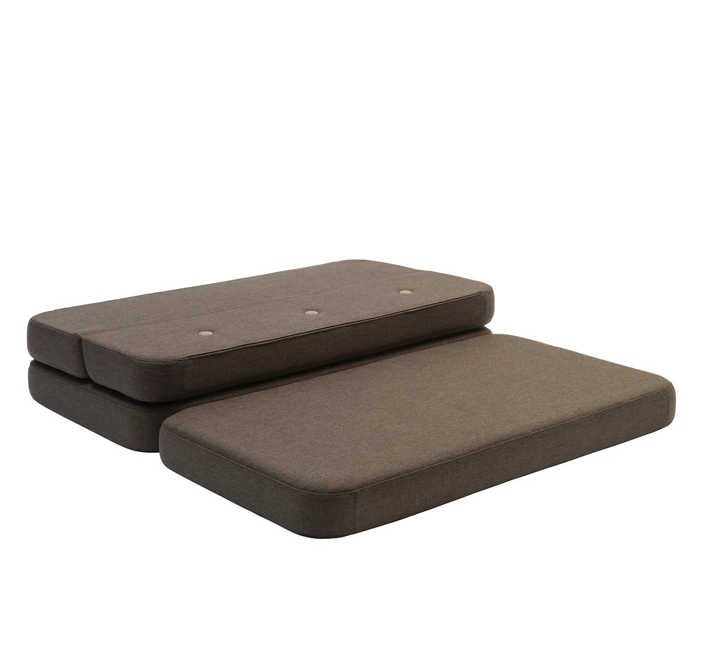 by KlipKlap KK 3 Fold Sofa XL Soft – Brown/Sand (foldemadras)