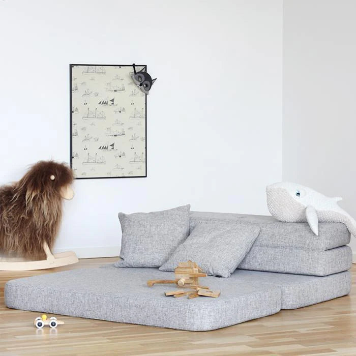 by KlipKlap KK 3 Fold Sofa XL Soft – Multi Grey/Grey (foldemadras)