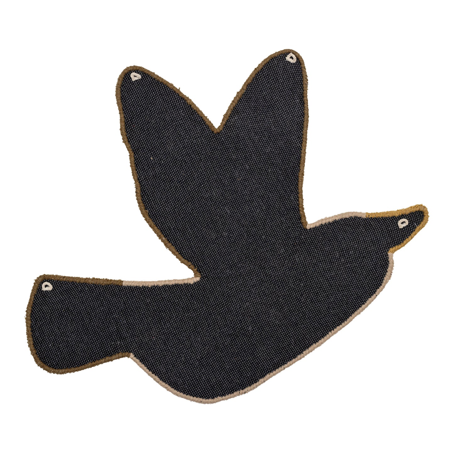 Bloomingville MINI Blue Jay Tæppe, Blå, Uld