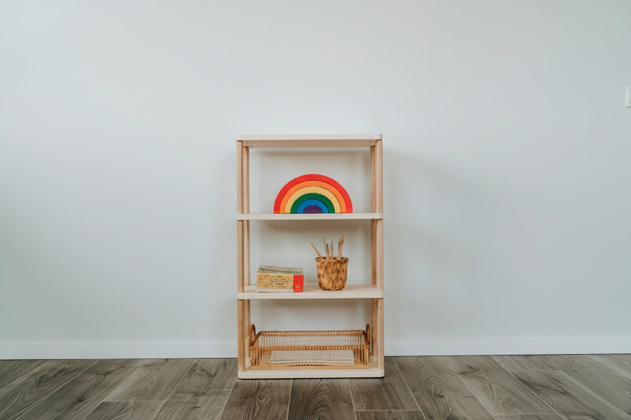 One Little Pine Modulær Montessori Reol Straight Mini – 4 Hylder