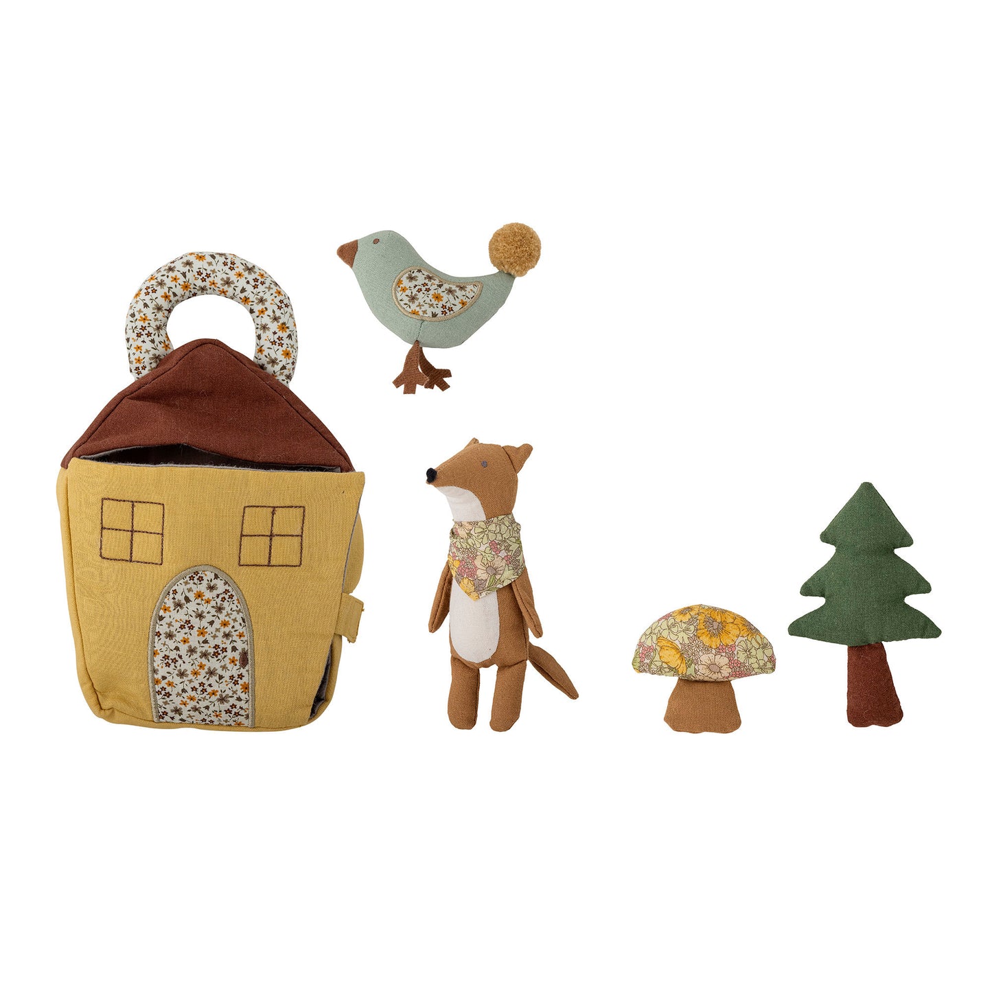 Bloomingville MINI Tio Bamse – Legesæt med hus – Brun – Hør