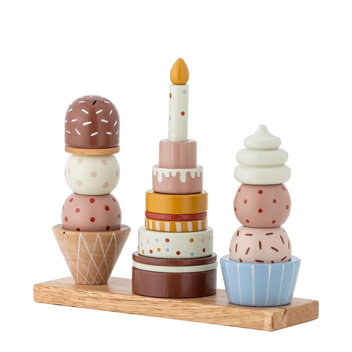 Bloomingville MINI Celebrate aktivitetslegetøj – Stabeltårn i FSC®-certificeret bøgetræ