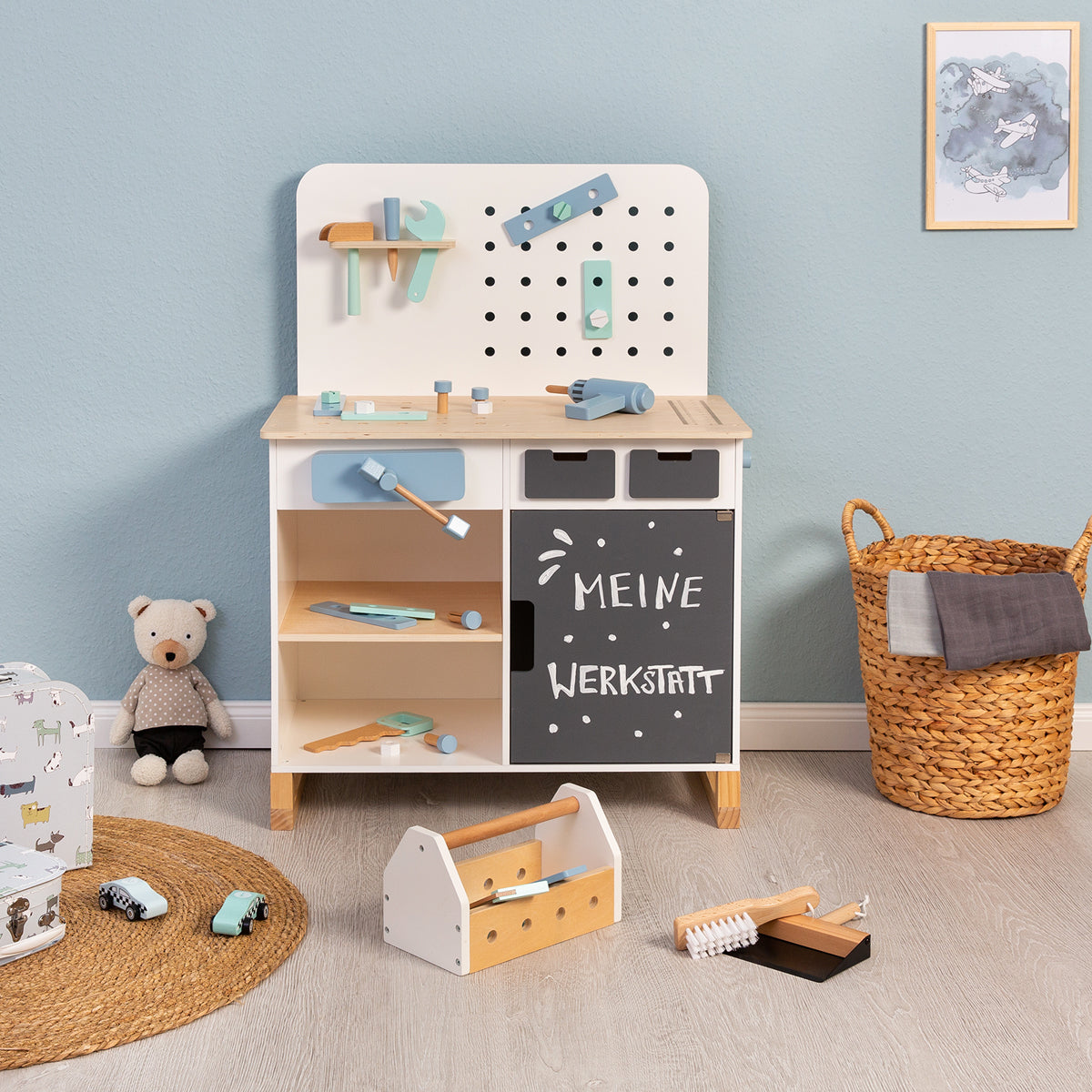 MUSTERKIND arbejdsbænk Fagus – hvid/natur