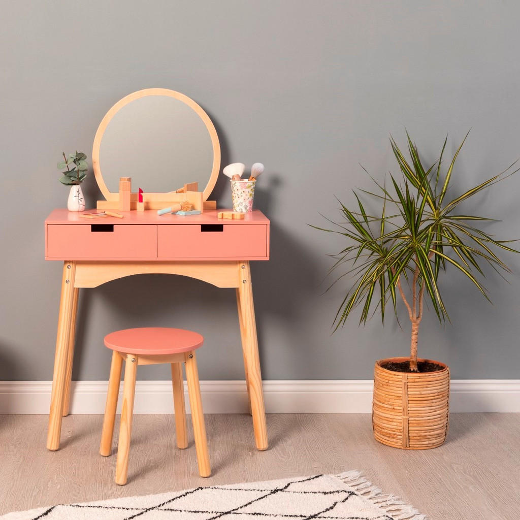 MUSTERKIND sminkebord Calendula – rosa/natur