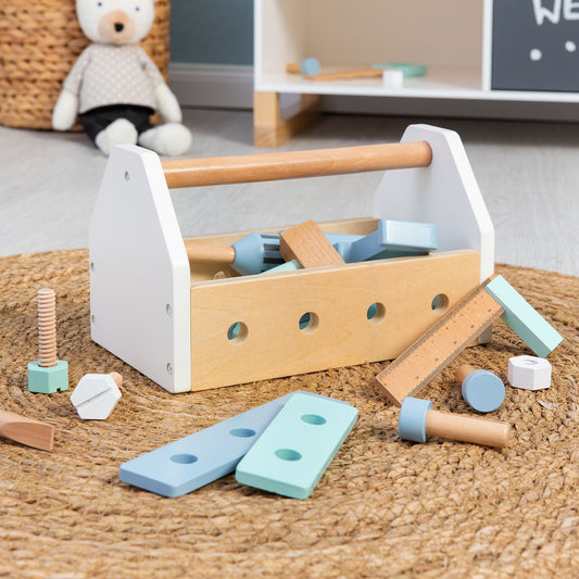 MUSTERKIND værktøjskasse Fagus – natur/hvid/blå