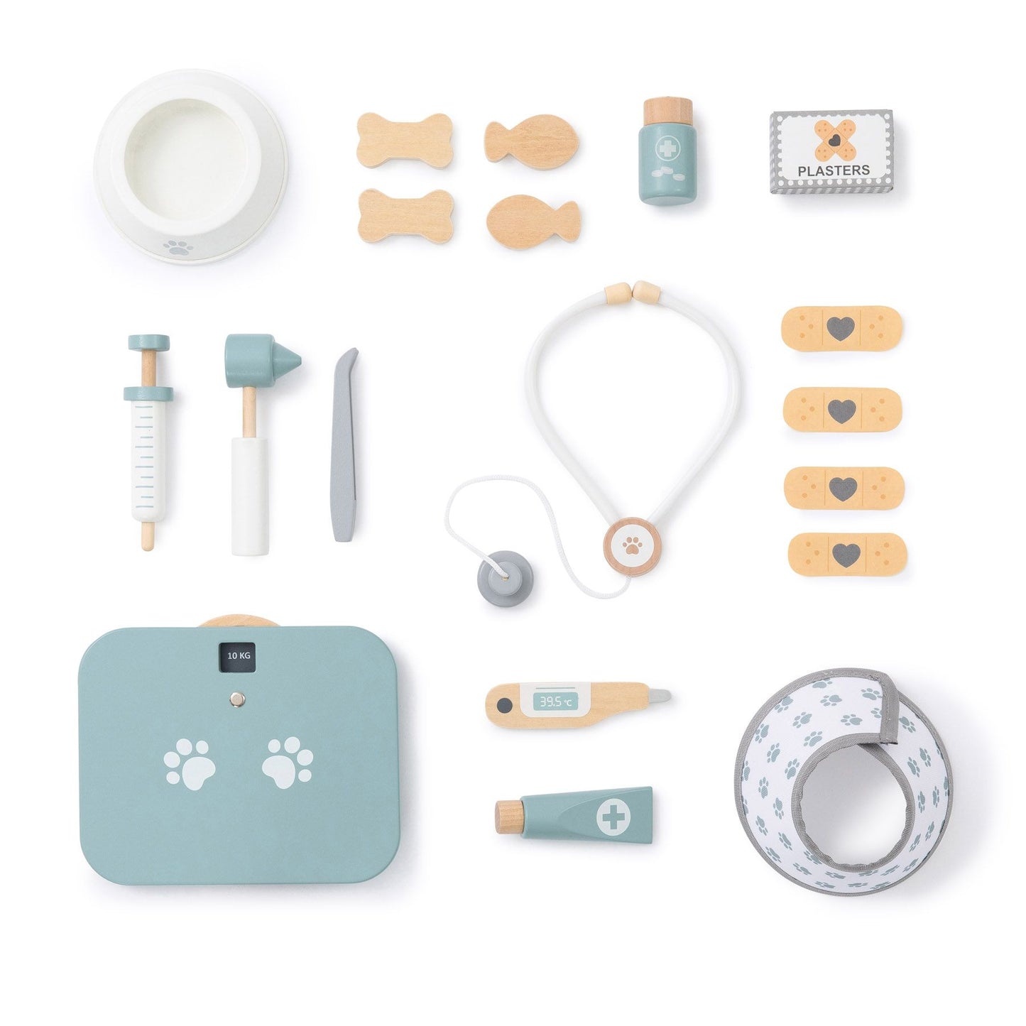 MUSTERKIND dyrlægesæt Mentha – hvid/natur/salvie