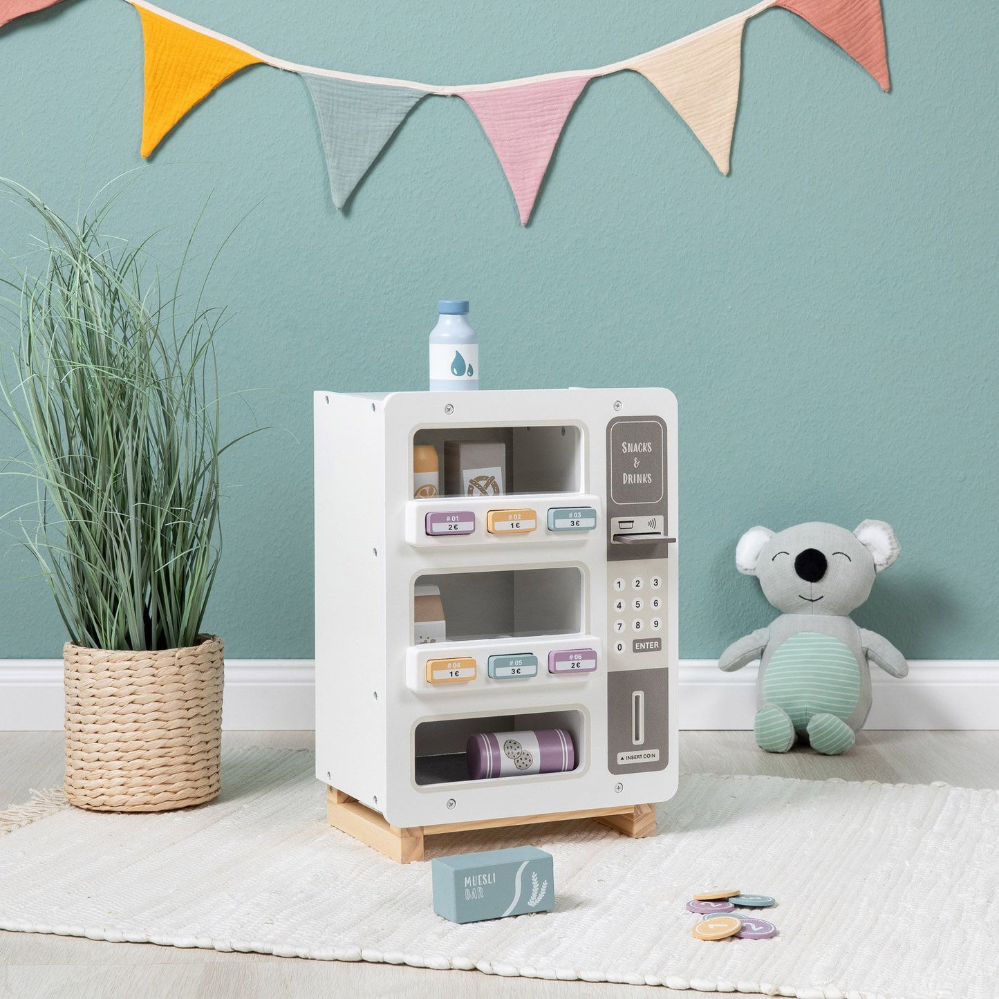 MUSTERKIND salgsautomat Cornus – hvid/multifarvet