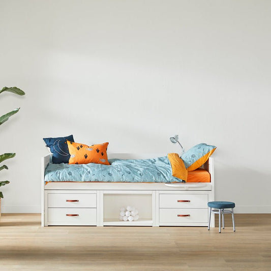 LIFETIME Kidsrooms multi børneseng inkl. opbevaring 90x200 cm – hvid