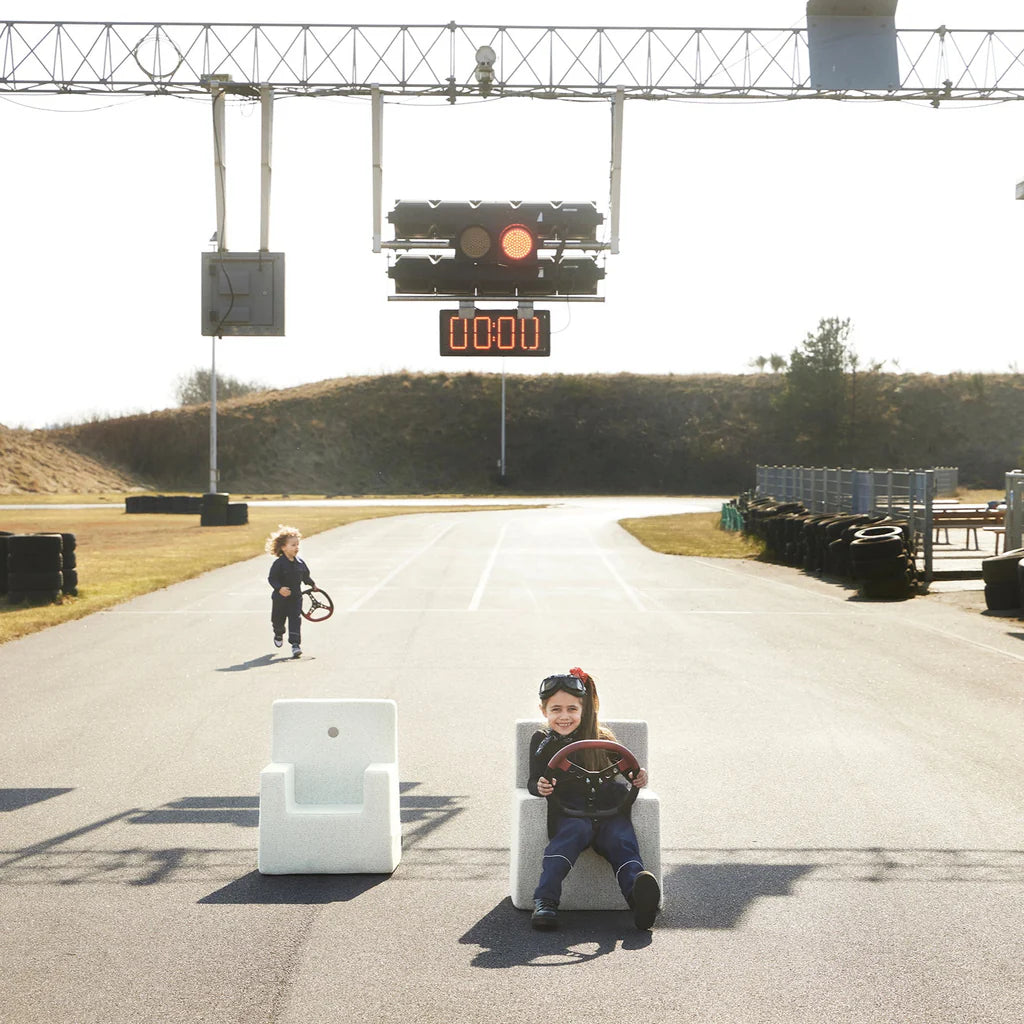 by KlipKlap KK Kids Børnestol XL – Sand bouclé/sand