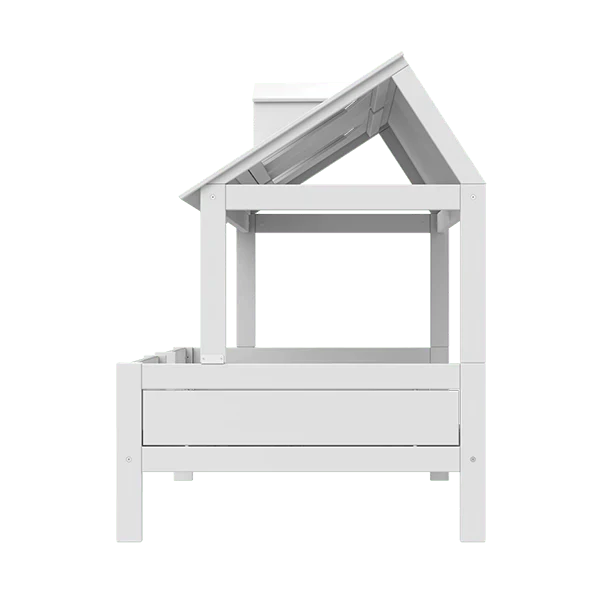 LIFETIME Kidsrooms børneseng med tag 120x200 cm – Beach House - hvid