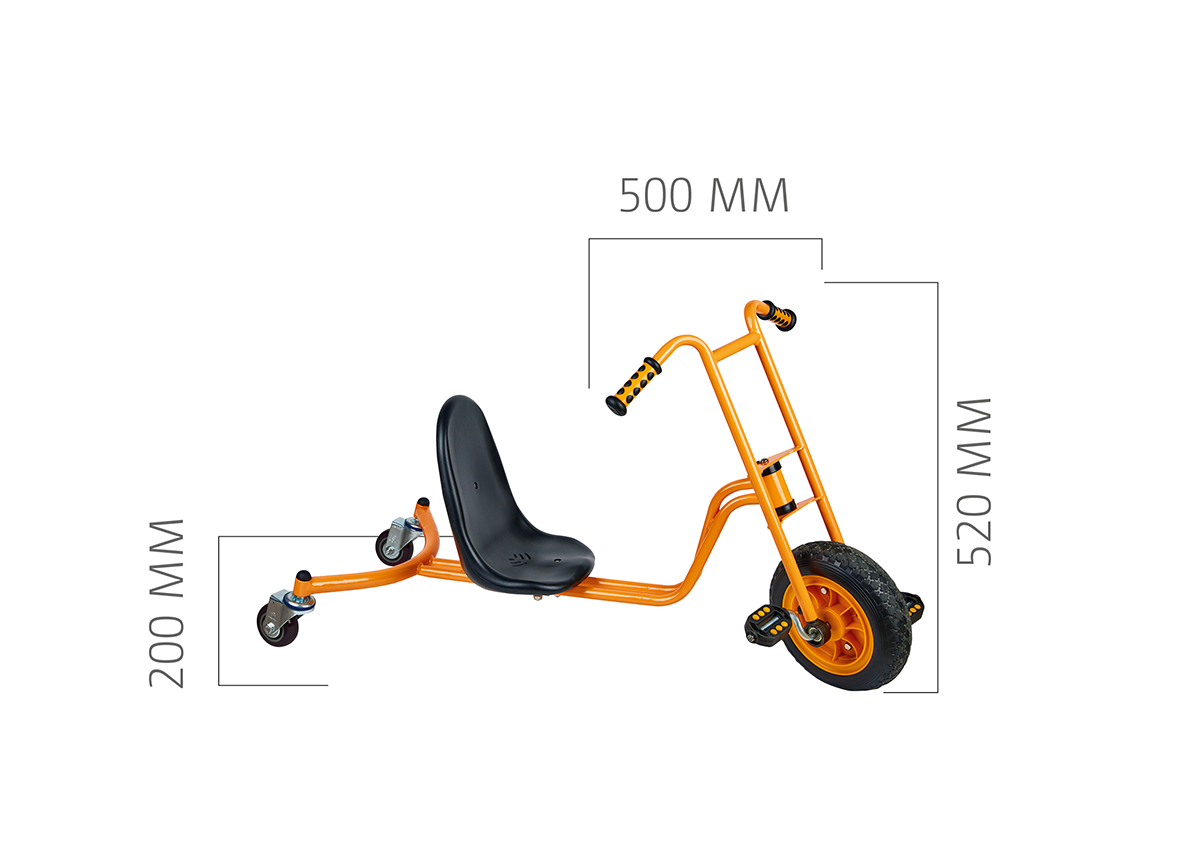 TopTrike Drift Rider driftrike med bevægelige baghjul – fra 5 år