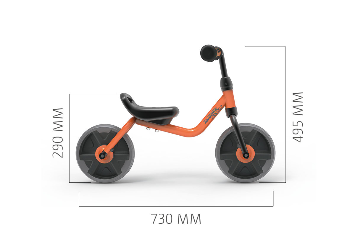 TopTrike Little Balancer balancecykel med justerbart sæde – fra 2 år
