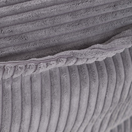 Plush Nest Huggy Bear sækkestol – 68x45 cm, grå, fløjl