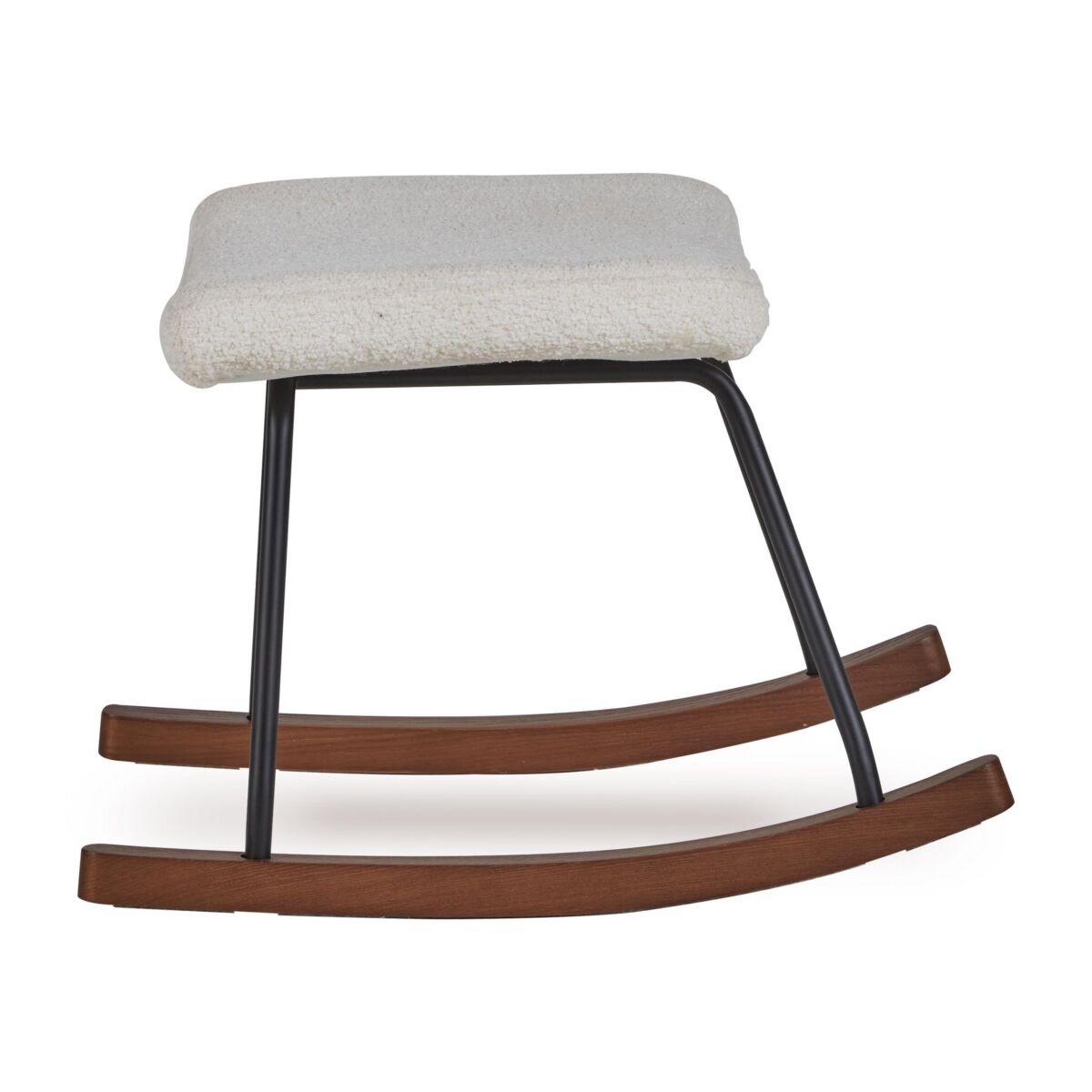 Quax gyngende fodskammel De Luxe bouclé – cream