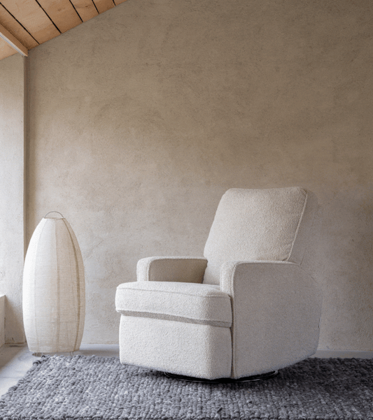 Quax dreje- og glidestol med recliner – teddy taupe