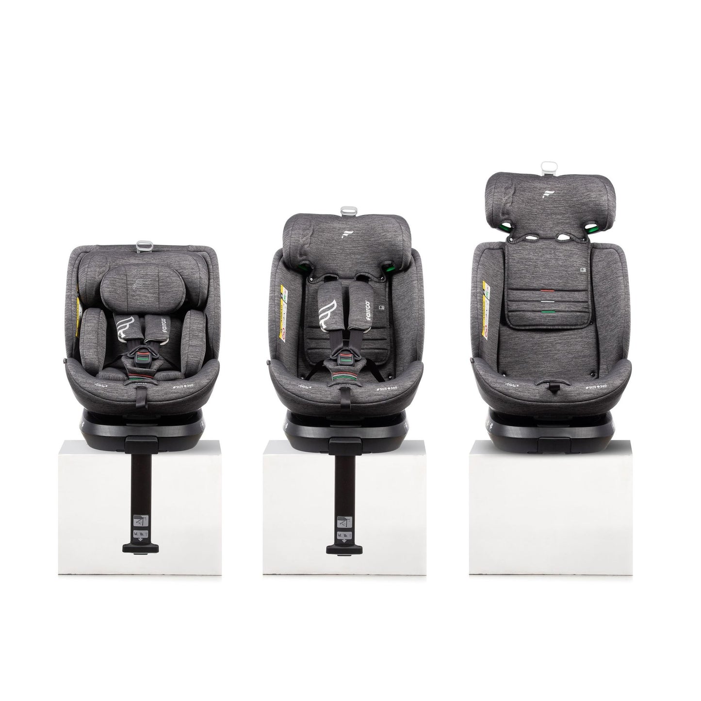 Fairgo Adore i-Size autostol 40–150 cm – stone grey