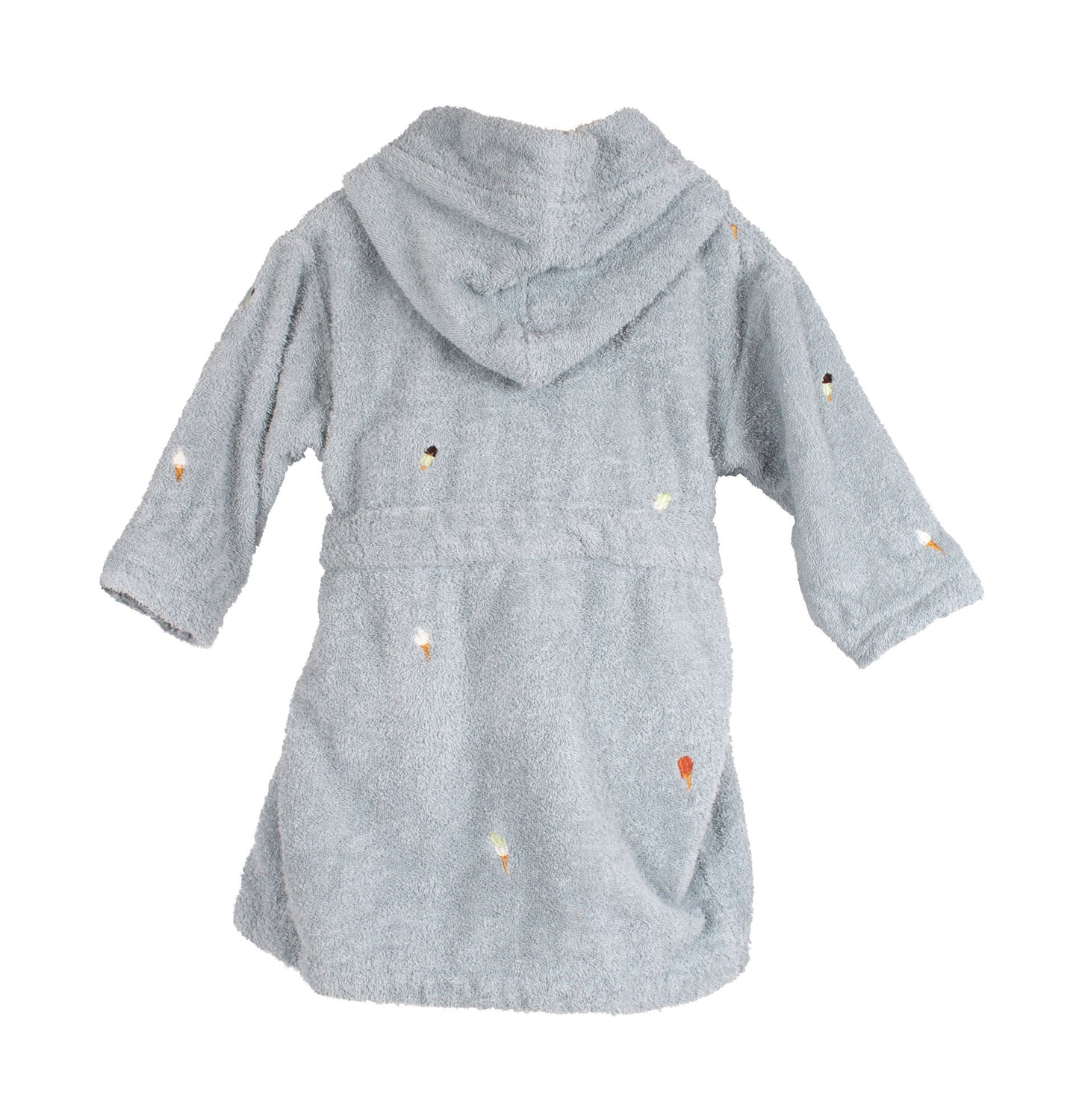 Filibabba Badekåbe med broderi 1-2 år GOTS - Pearl Blue