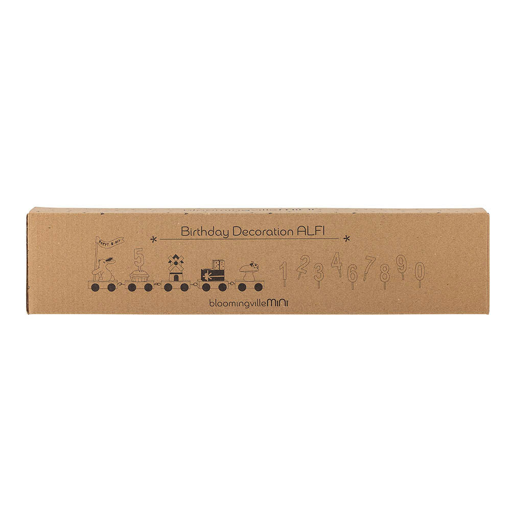 Bloomingville MINI Alfi fødselsdagsdekoration – Brun, MDF, FSC®-certificeret