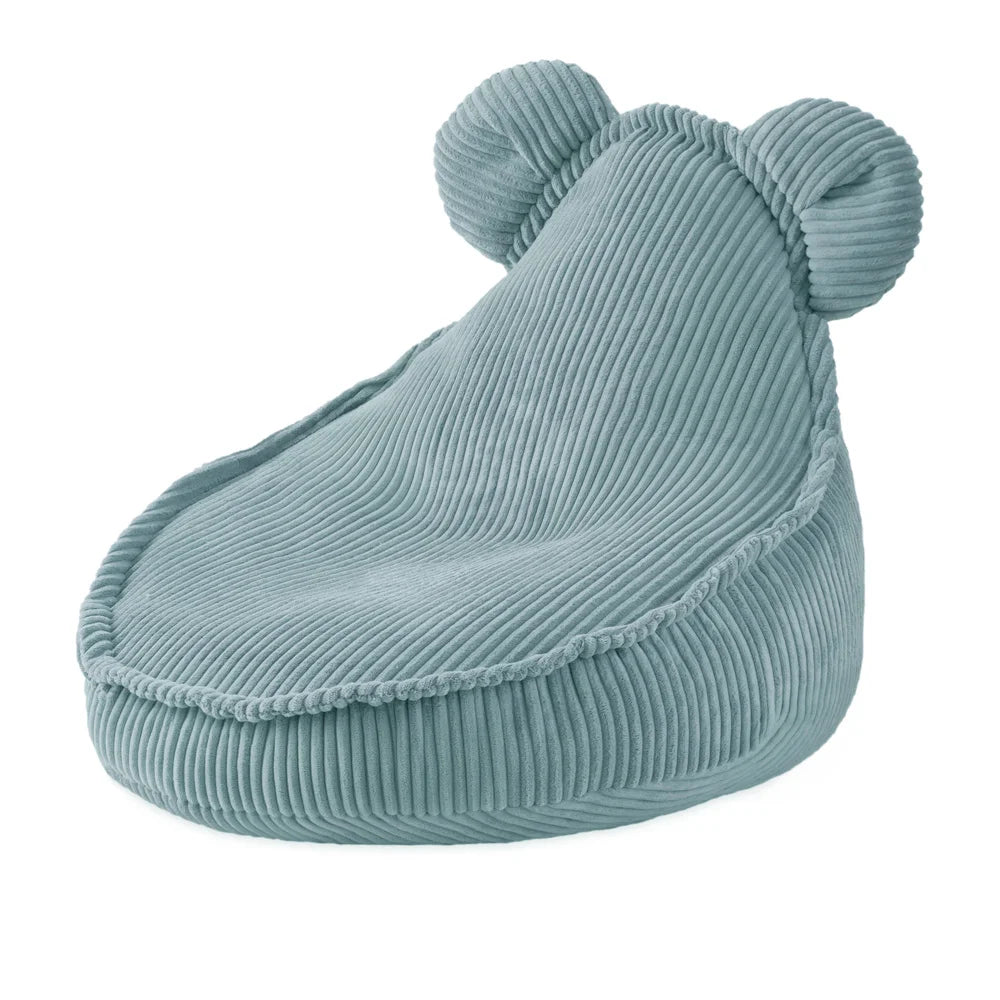 Plush Nest Huggy Bear sækkestol – 68x45 cm, blå, premium fløjl
