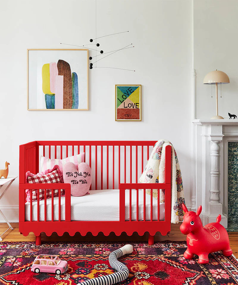 Oeuf NYC Moss ombygningssæt til Oeuf juniorseng – rød
