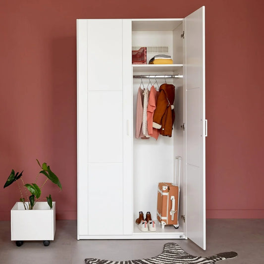 LIFETIME Kidsrooms Garderobeskab med bøjlestang, 100 cm - Hvid