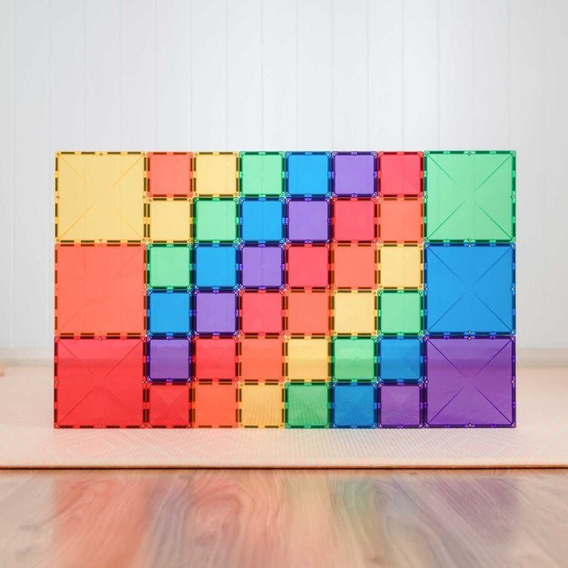 Connetix Square Pack Magnetsæt 42 dele - Regnbue