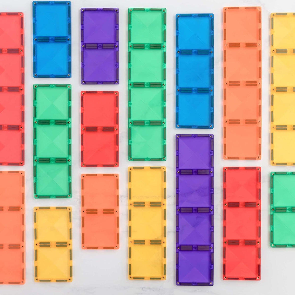 Connetix Rectangle Pack Magnetsæt 18 dele - Regnbue
