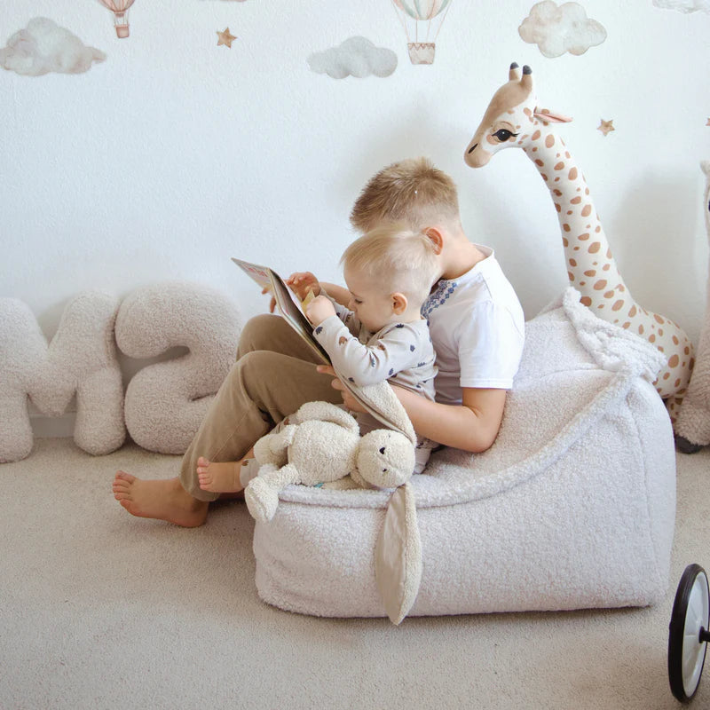 MeowBaby® Bearly Sækkestol – Cremefarvet