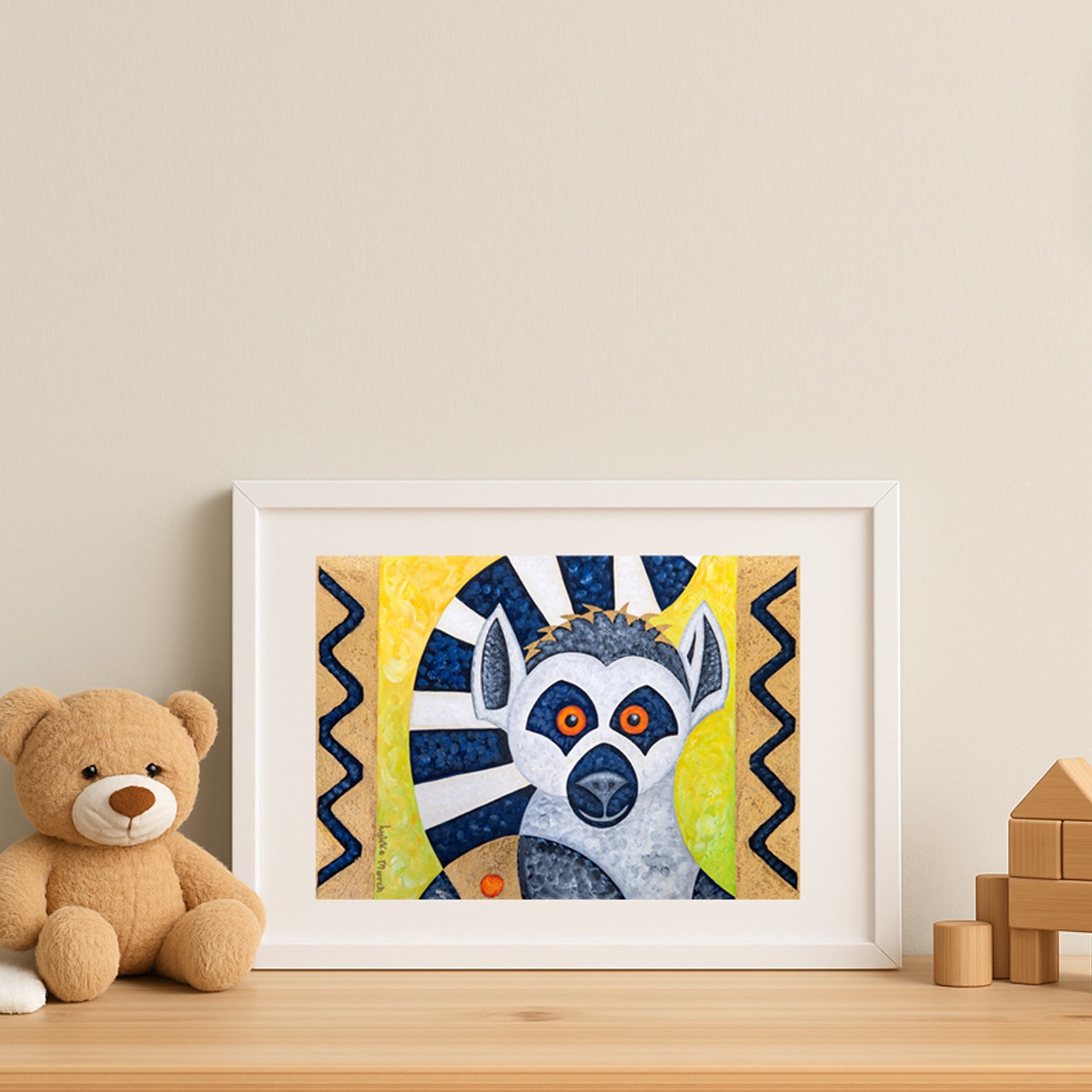 Lykke Mørch - Katta-Lemuren - 29,7x42 cm (A3)