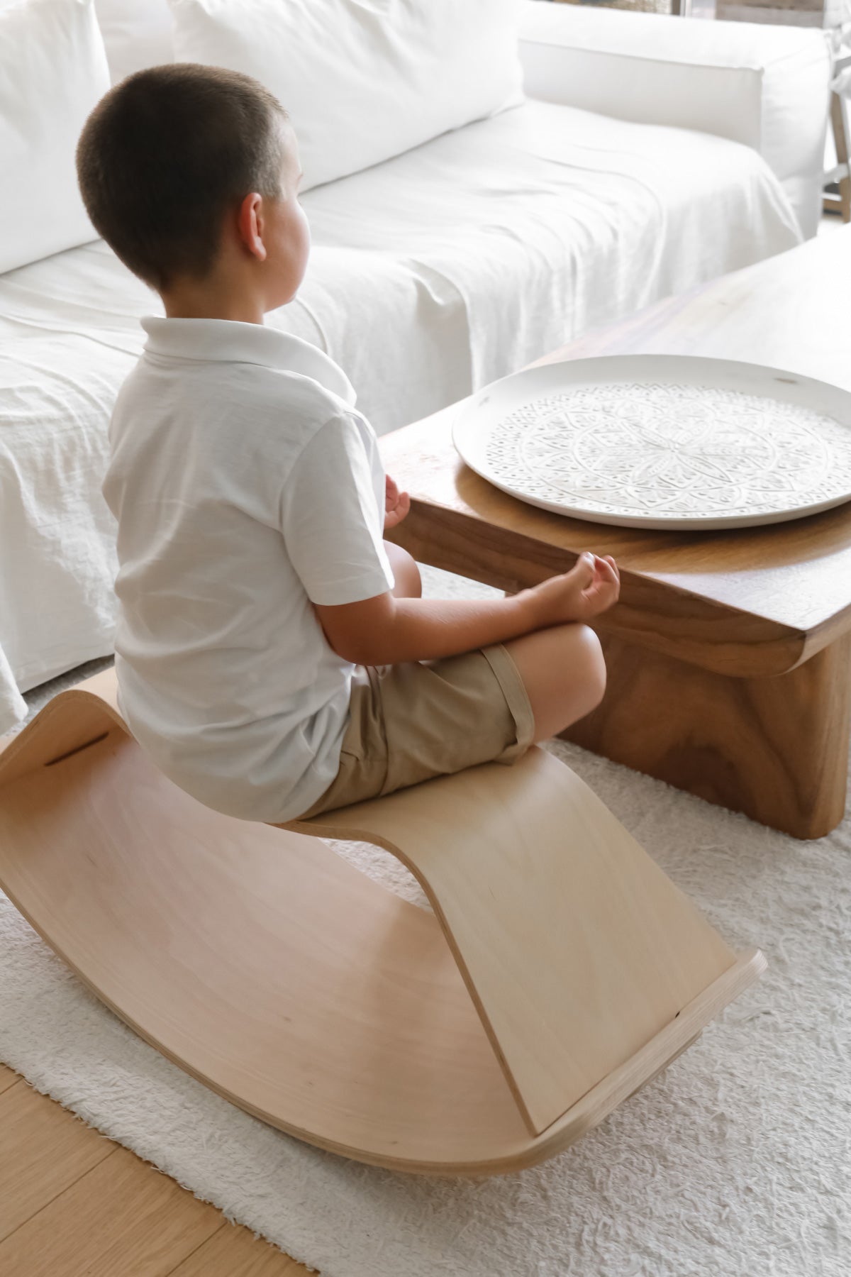 Curve Lab – Rocking Stool & Perfect Arc Balance Board – Natur