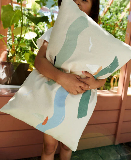 Dear April Cinna pude – Big Waves 40x60 cm