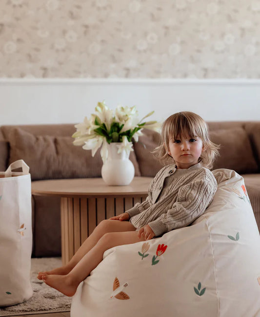 Dear April Bay sækkestol – Songbirds 85 x Ø70 cm