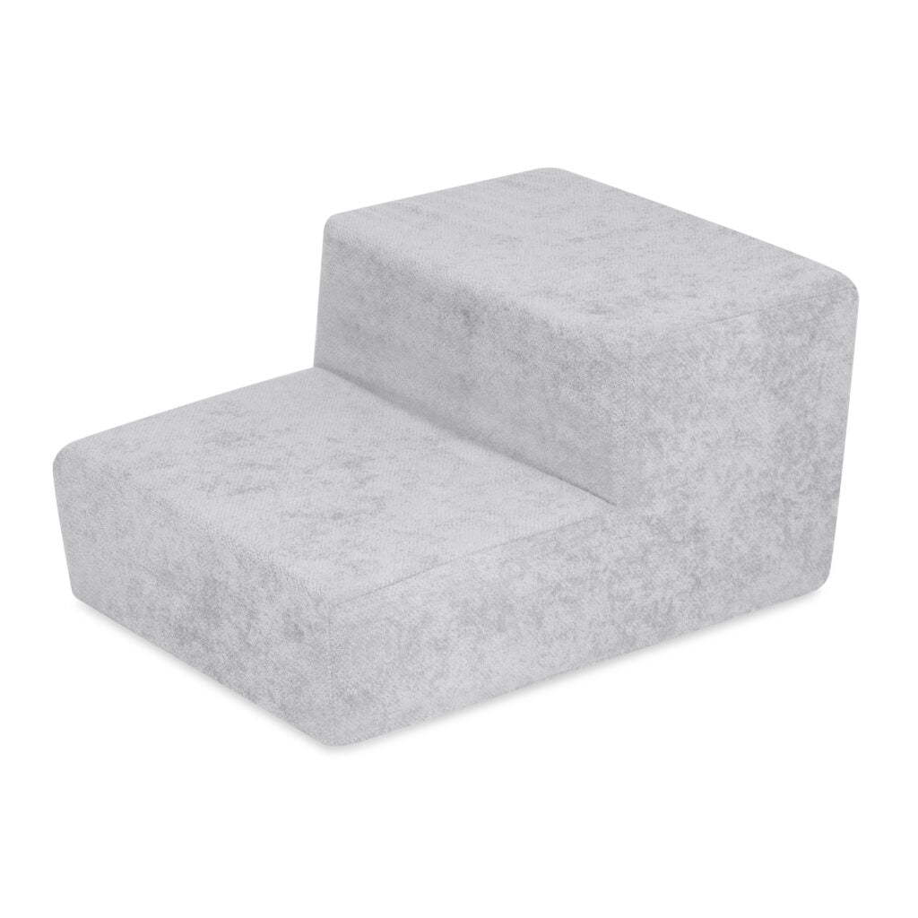Plush Nest skumtrappe til boldbassin – premium chenille – Grå